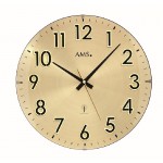Klok + opgelegde cijfers AM 45974, matmessing Klok + opgelegde cijfers AM 45974, matmessing